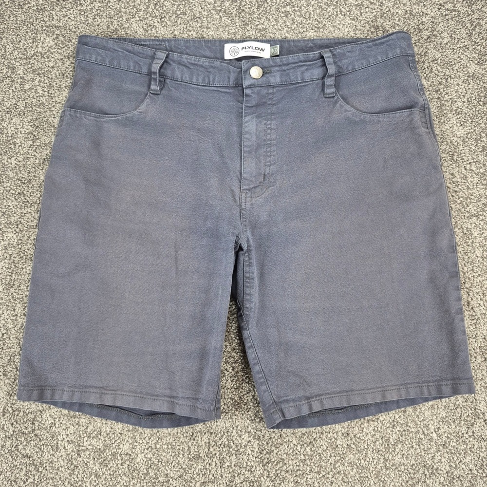 Flylow Shorts Mens Large Blue Canvas Outdoor Hiking Stretch